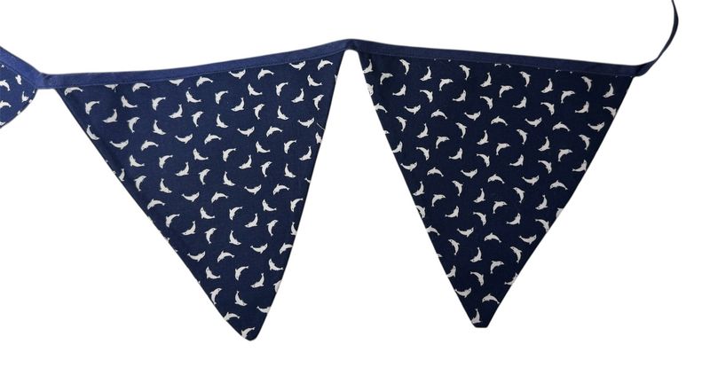 Dunkelblaue Delfin Wimpelkette