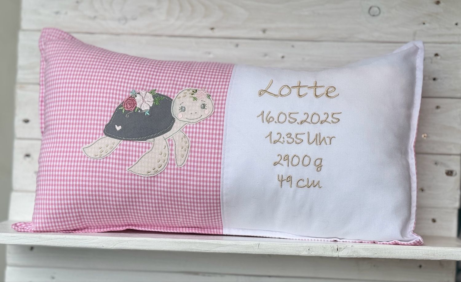 Geburtskissen 30cm x 50 cm Schildkröte