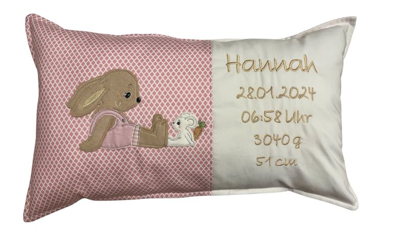 Geburtskissen 30cm x 50 cm Hase Geburtskissen 30cm x 50 cm Hase