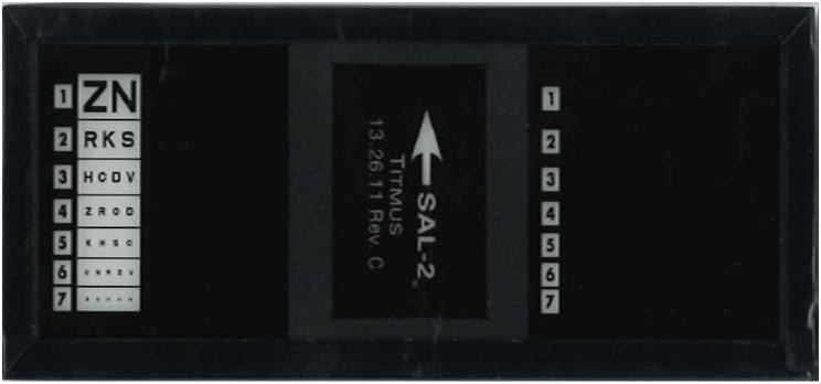 Titmus SAL-2 Slide, Sloan Letters