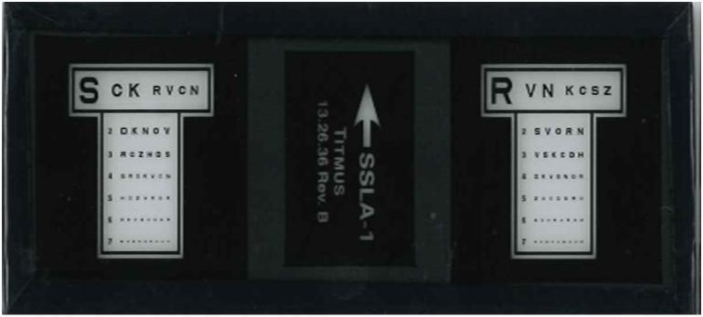 Titmus SSLA-1 Slide, Sloan Letters