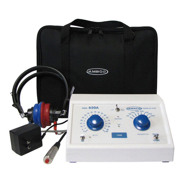 Ambco 650AB Pure Tone Audiometer, AC &amp; Battery  - 5 Year Warranty