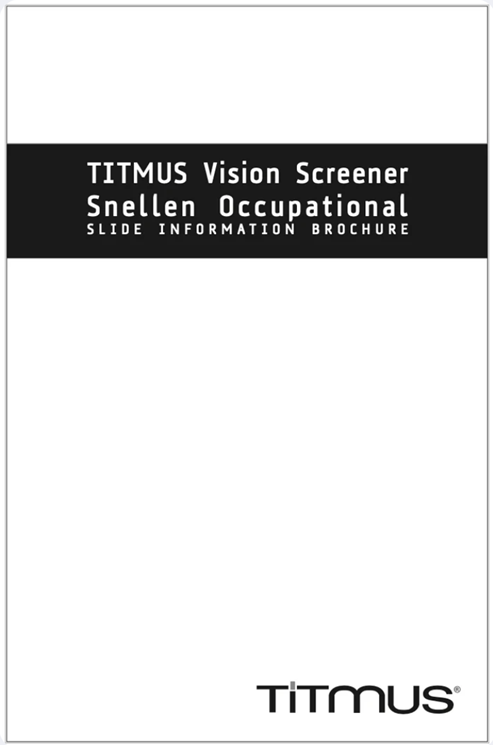 Titmus Occupational (Letters) Slide Information Sheet