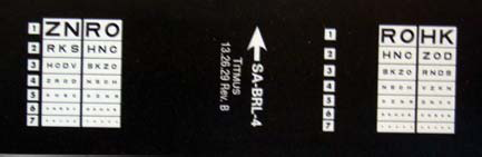 Titmus SA-BRL-4 Slide, Sloan Letters