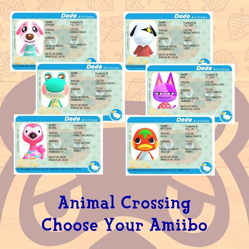 Animal Crossing Passport Amiibo Card