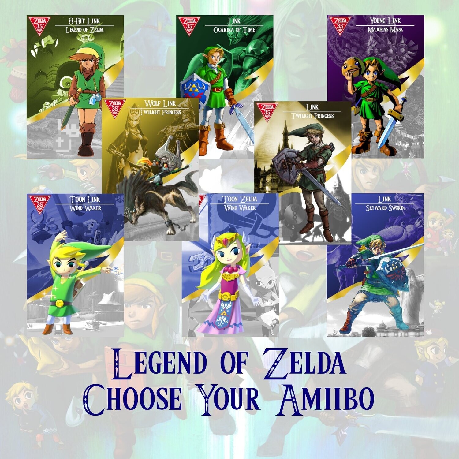 passager ukuelige tæerne Legend of Zelda Amiibo Cards