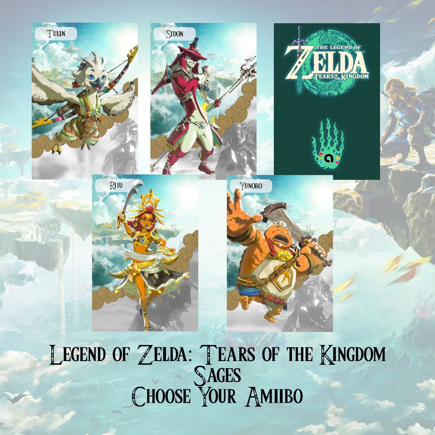 Legend of Zelda: Tears of the Kingdom Sages Amiibo Card