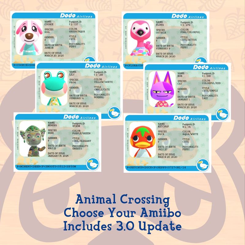 Animal Crossing Passport Amiibo Card