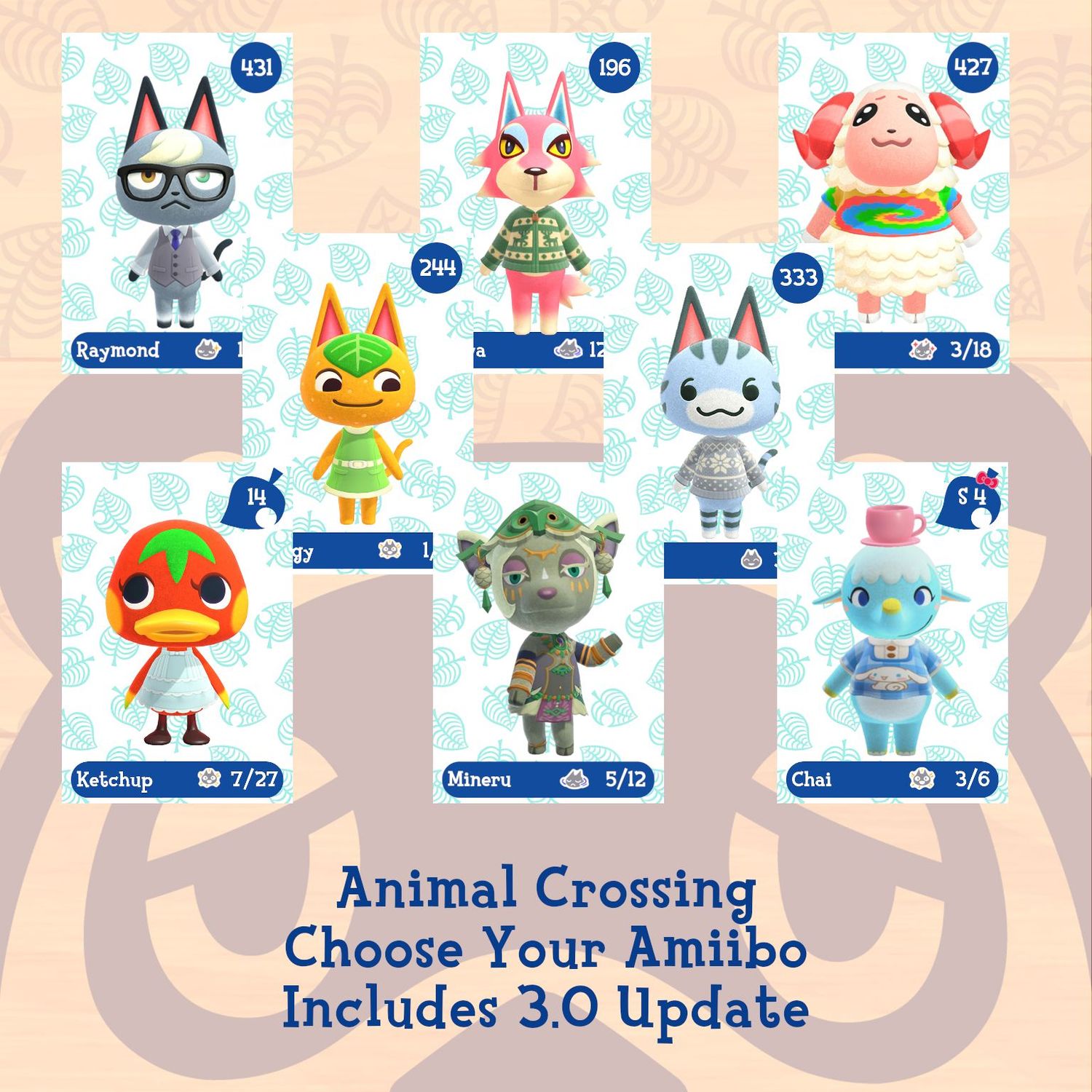 Animal Crossing New Horizons Amiibo Card Animal Crossing New Horizons Amiibo Card