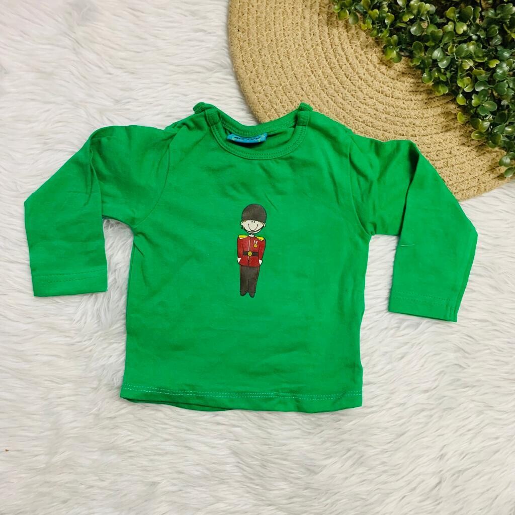 Jungle Green Printed T Shirt 03 months