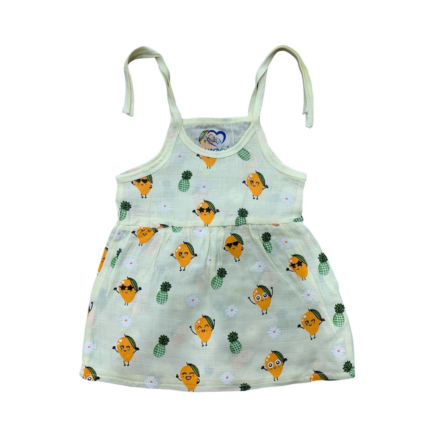 Mango &amp; Pineapple Frock (0-3 Months)
