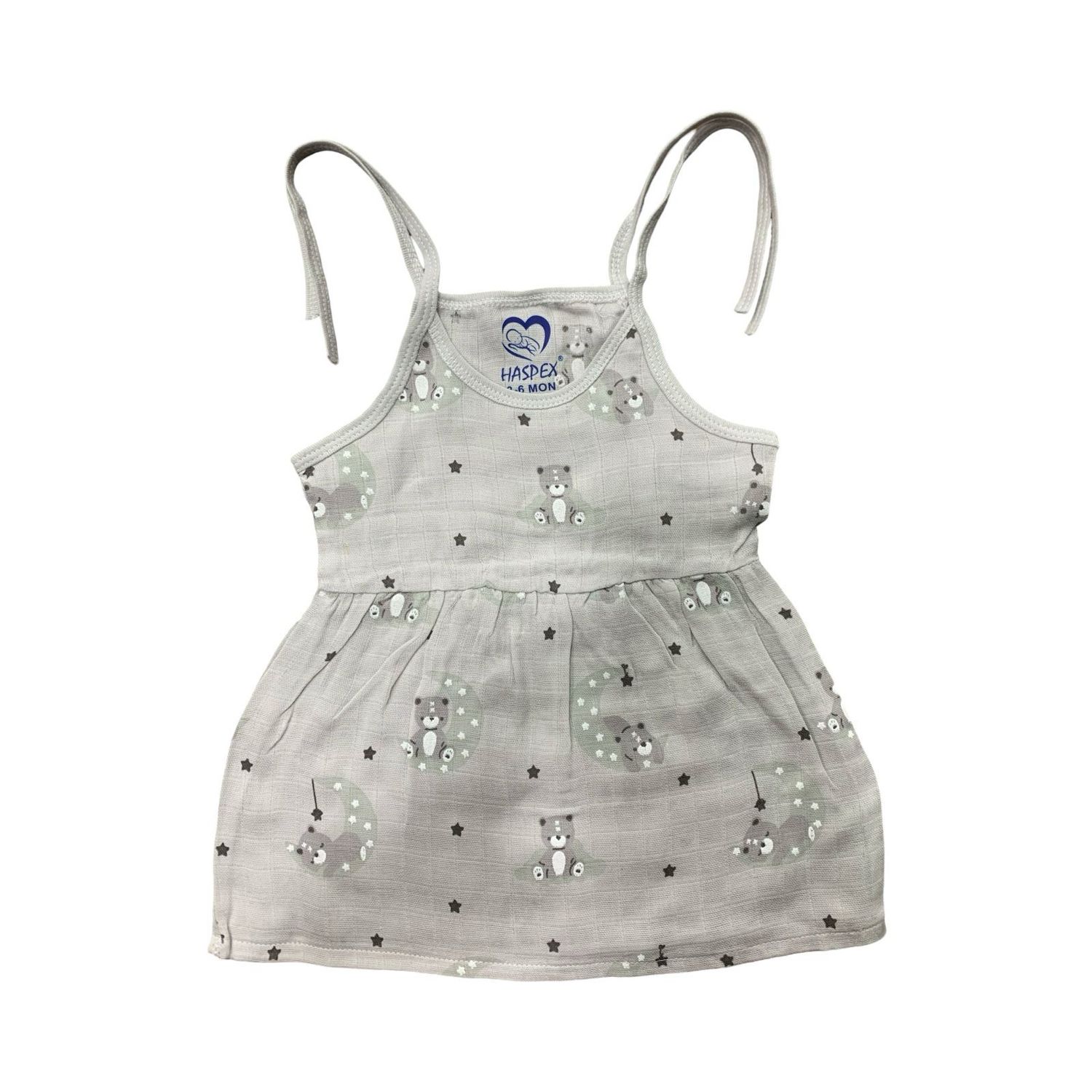 Grey Bed Time Frock (0-3 Months)