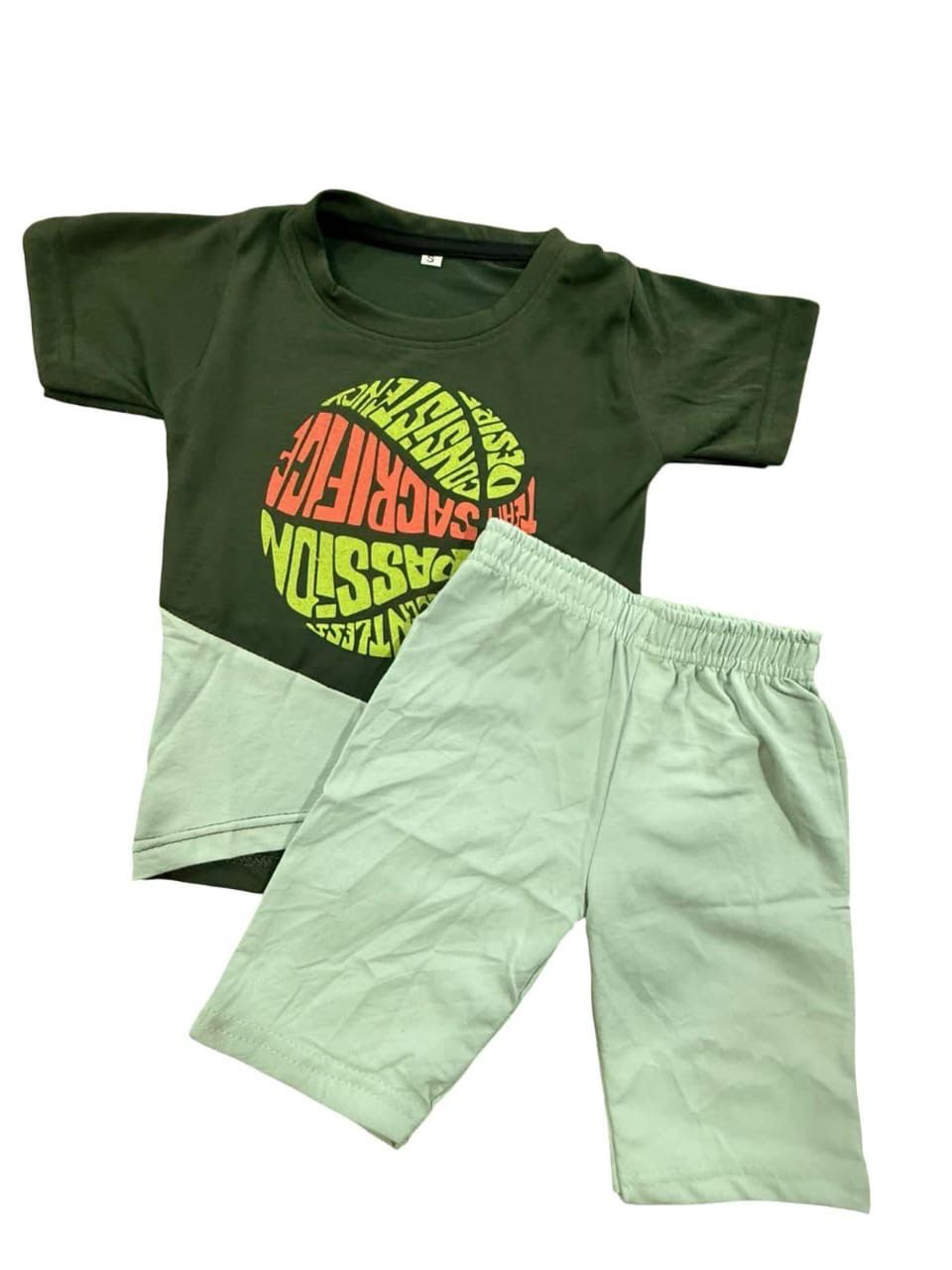 Sacrifice Green Shade Short Set (3-12 Months)