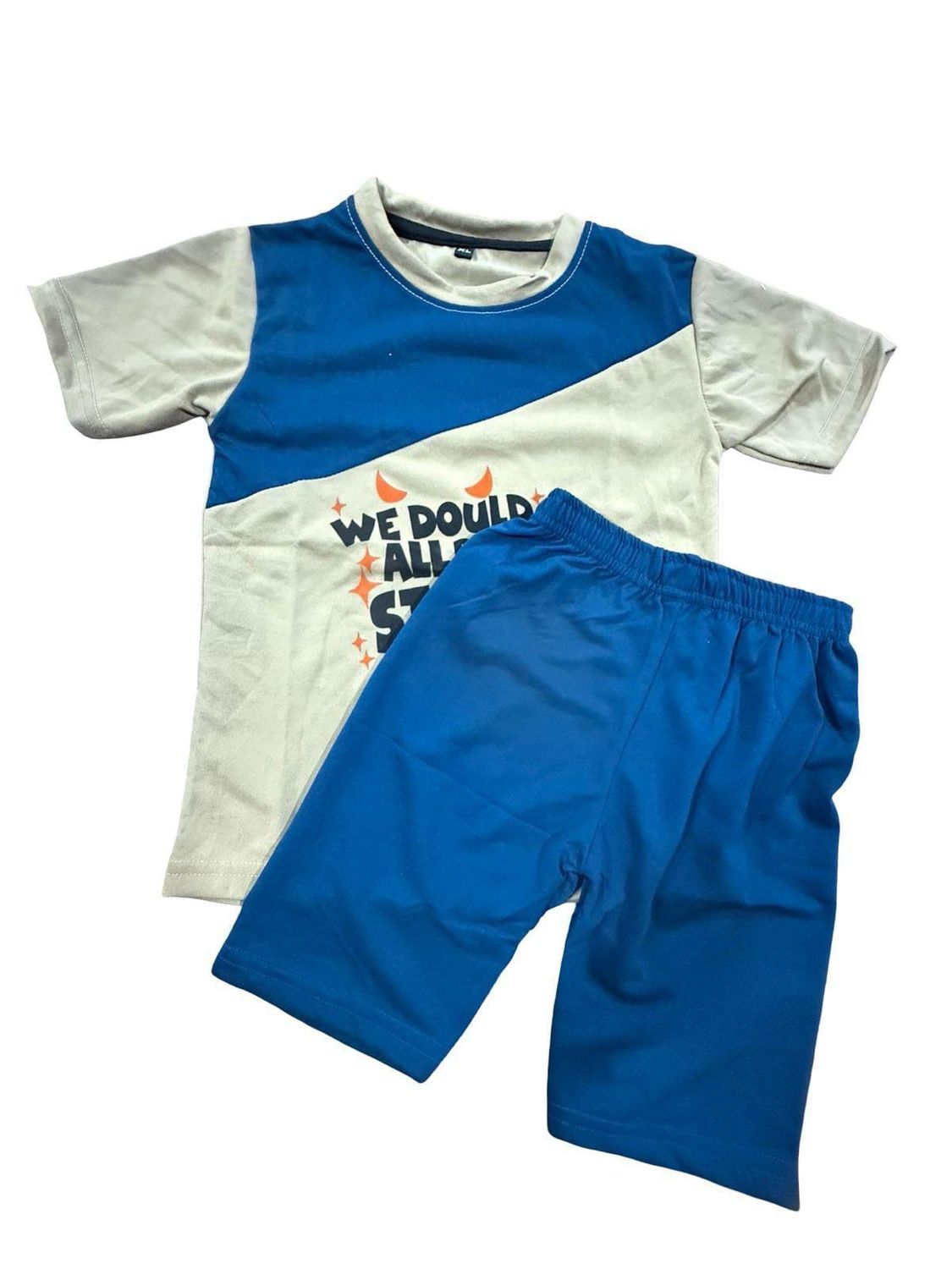 Cool Blue &amp; White Short Set (3-4 Years)