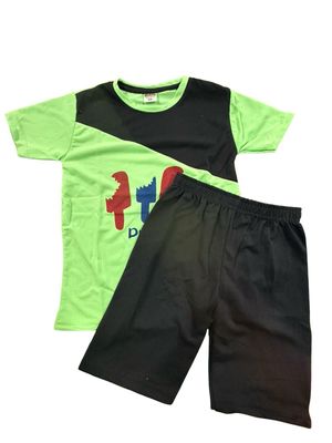 Ice Candy Green Black Short Set (2-3 Years)