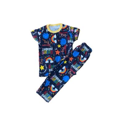Black Colourfull Top &amp; Bottom Set (2-5 Years)