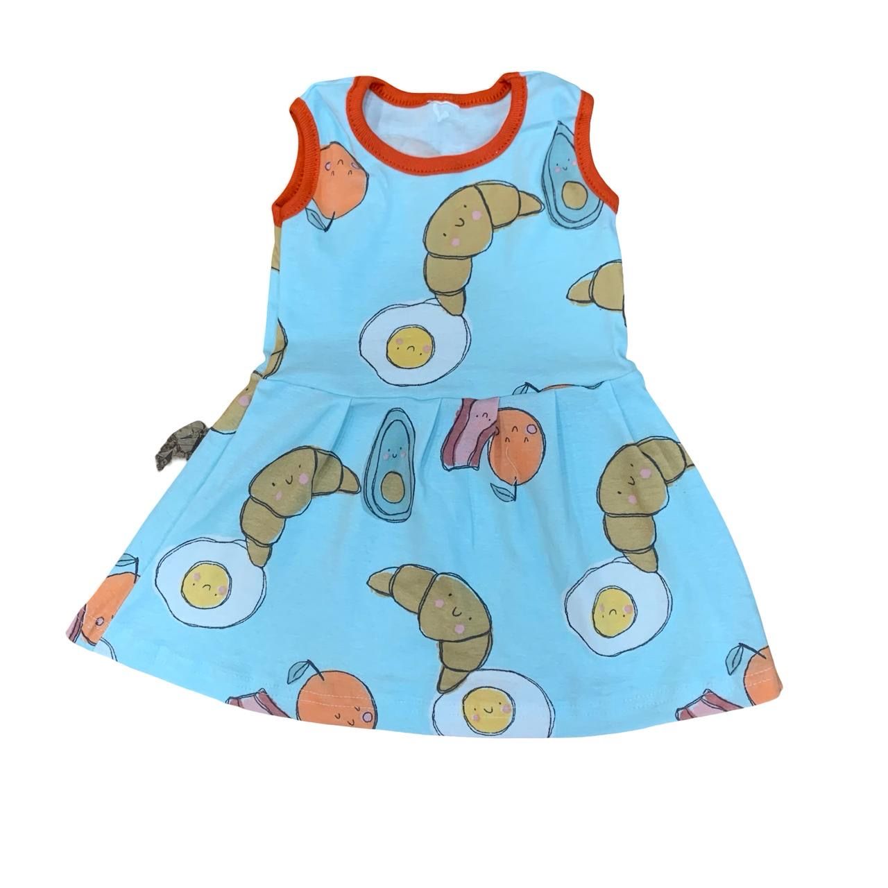 Blue Breaking Frock (3 -12 Months)