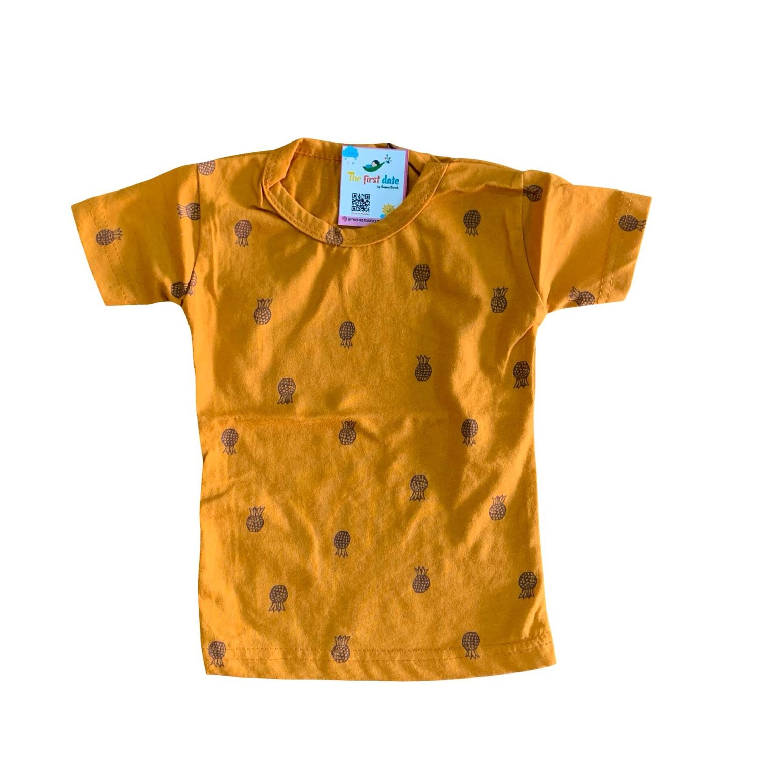 Yellow colour print t-shirt ( 3-12 month)
