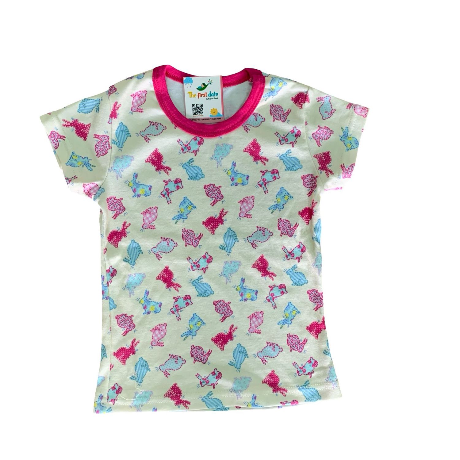 Pink animals print (1-2 years)