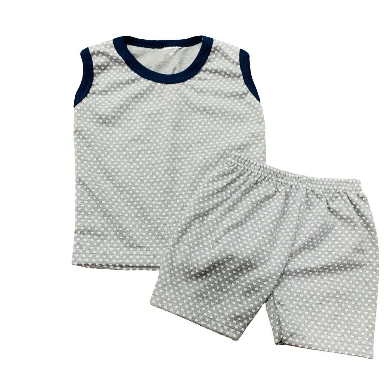 White Grey Short Set (3 Months-3 Years)