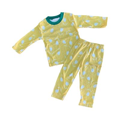 Yellow &amp; White Floral Top &amp; Bottom Set (1-5 Year)