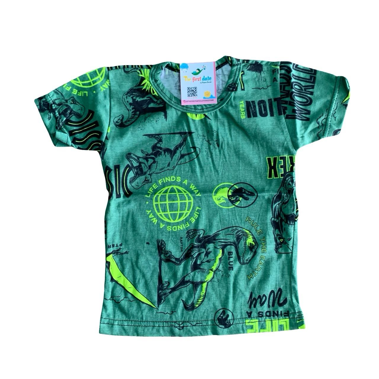 Green Dino Shirt (6-12 Months)