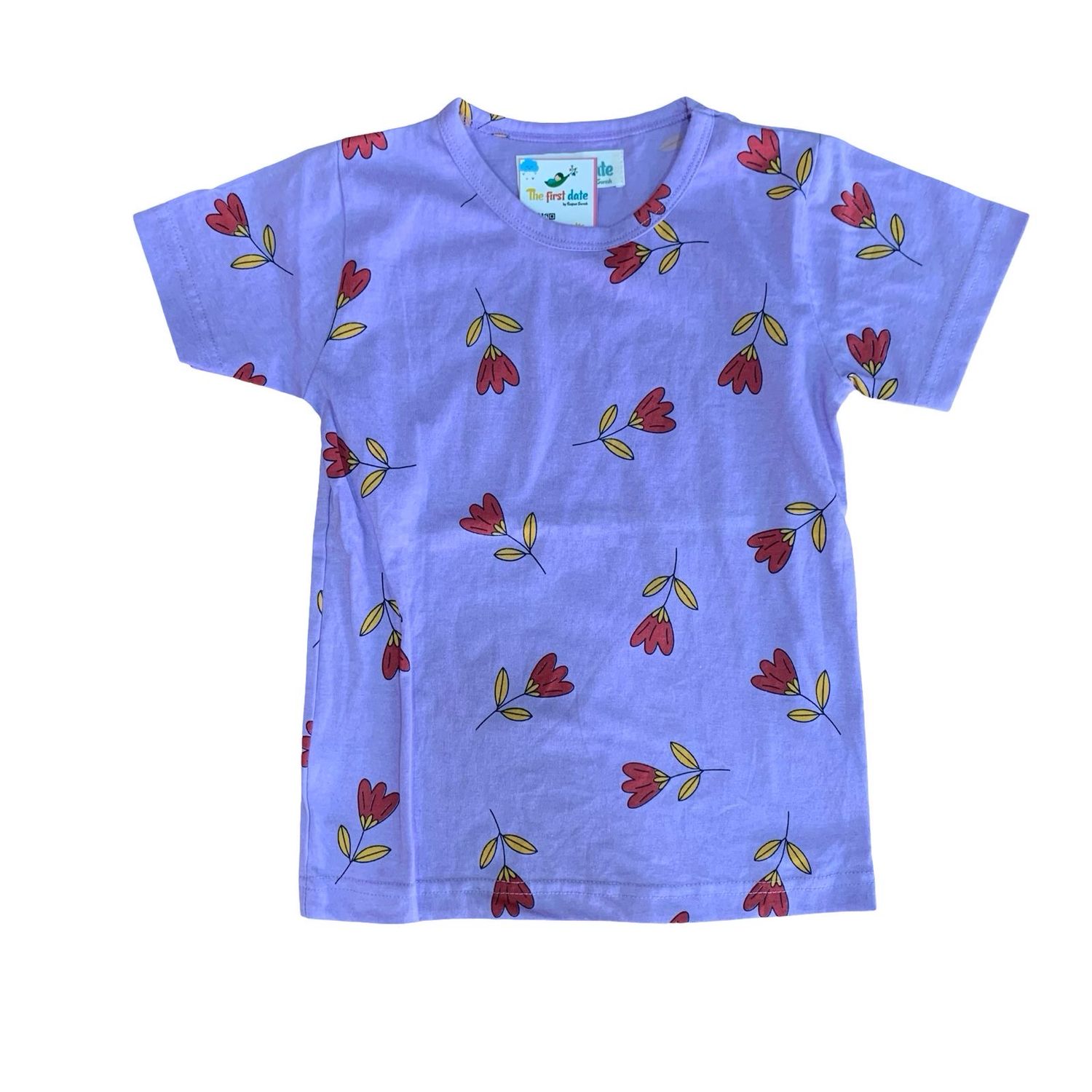 Purple Flower Mickey T-Shirt (7-8 Years)