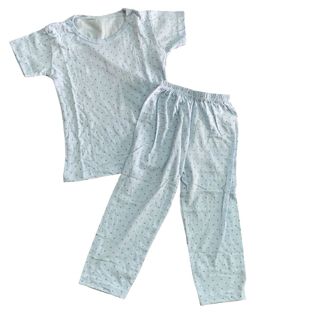 Sky blue print pant set ( 3-4 years)