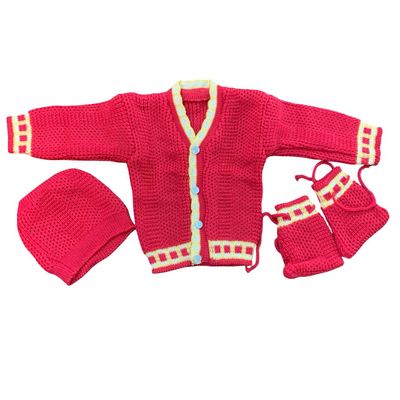 Rose Colour Woollen Sweater ( 0 - 6 months)
