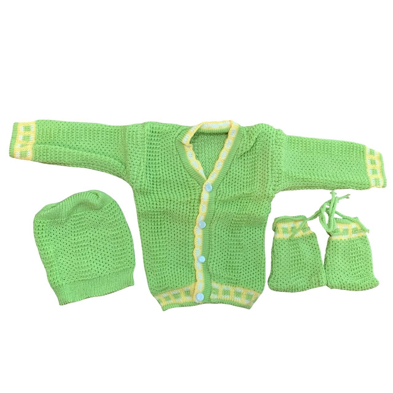 Light Green Colour Woollen Sweater ( 0 - 6 months)