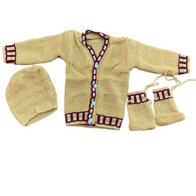 Coffee brown Colour Woollen Sweater ( 0-6 months)