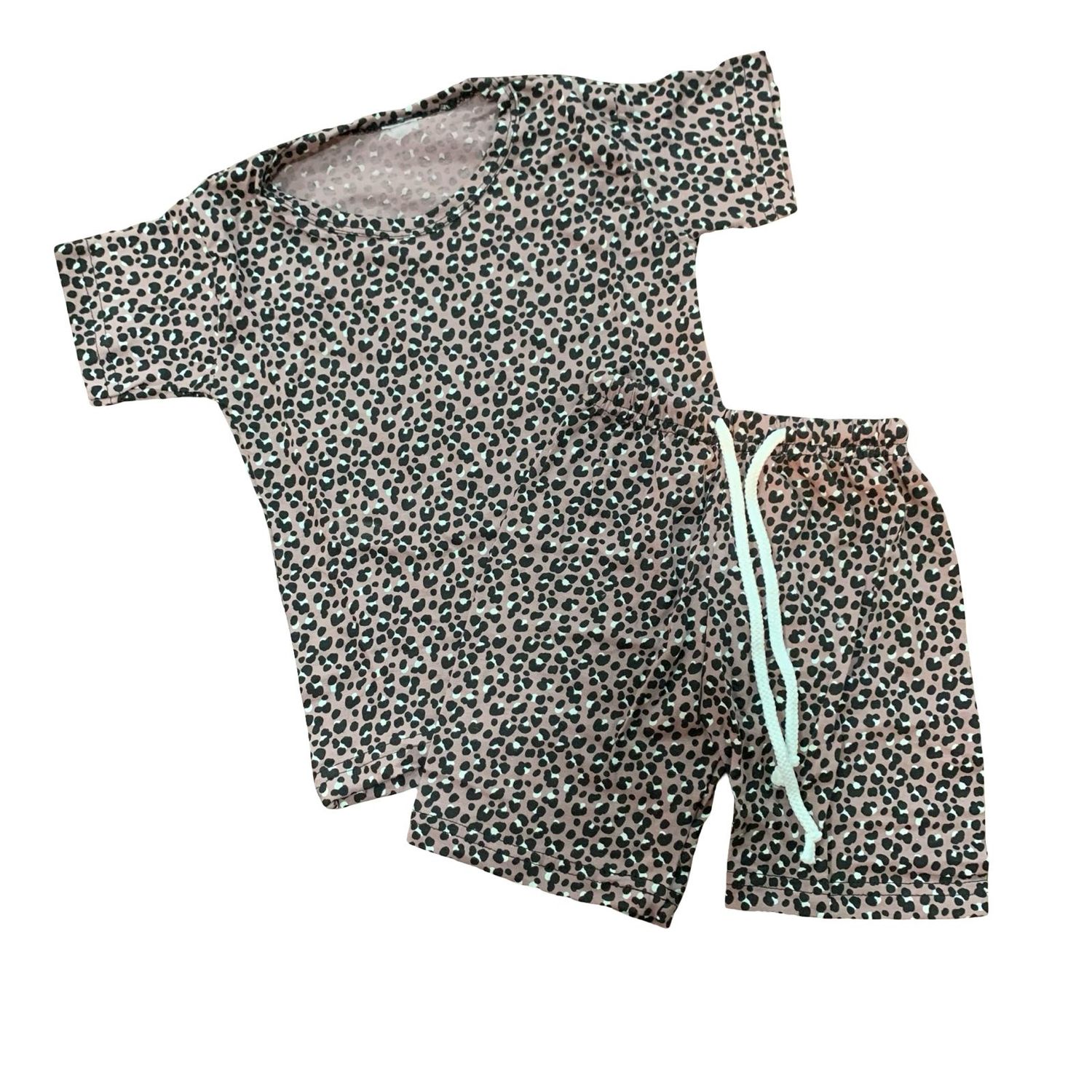 Black Cheetah Print Shorts set ( 1-2 years)