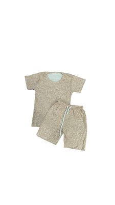 Brown cheetah Print Shorts set ( 1-2 years)