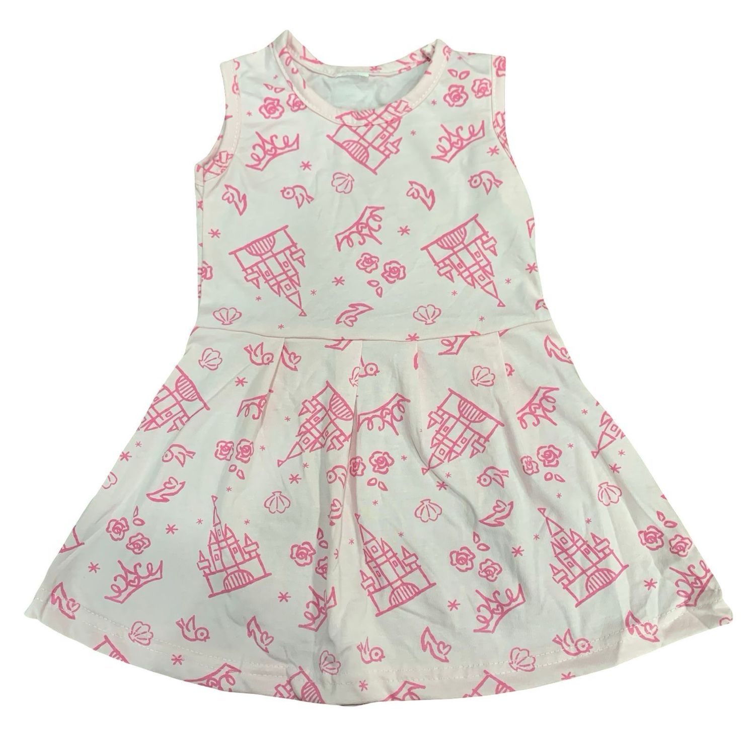 Pink &amp; White Frock (3 Months-4 Years)
