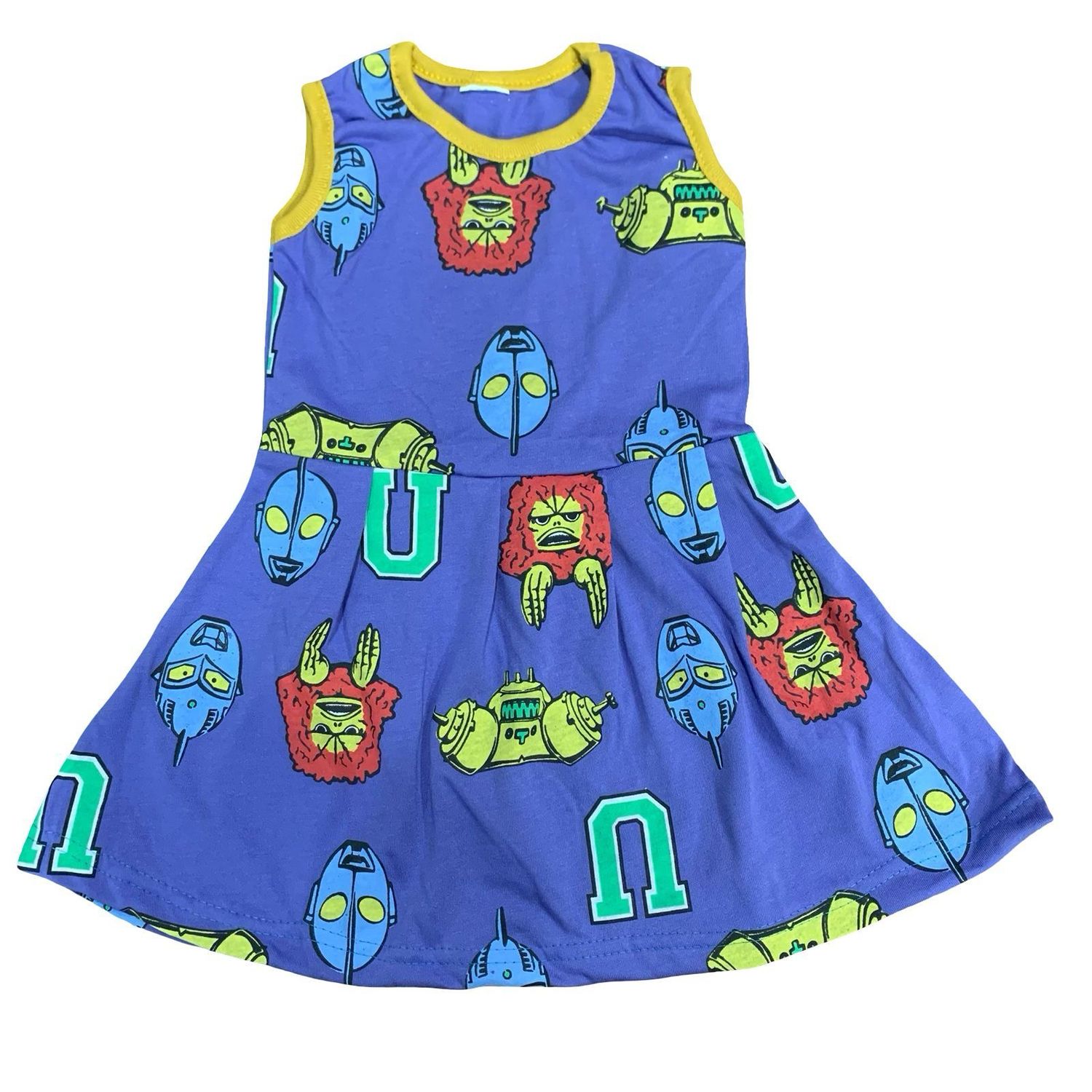 Blue U Frock (3 Months-4 Years)