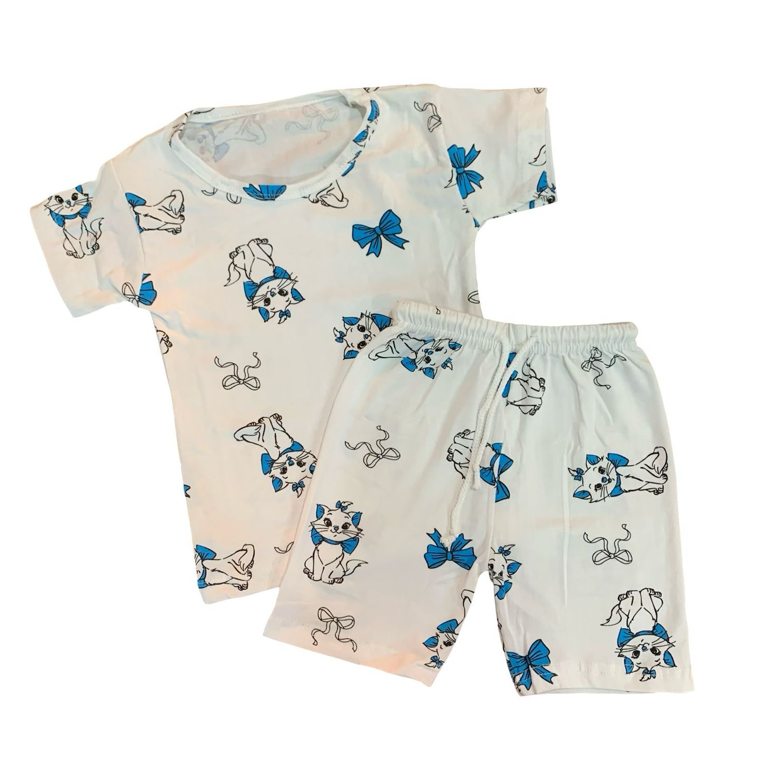 White Kitty Short Set (1-2 Years)