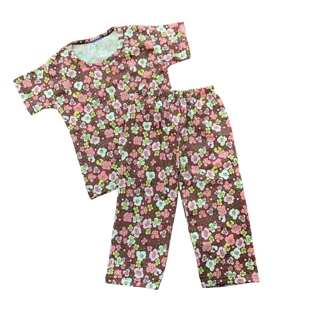 Brown Floral Top &amp; Bottom Set (1-2 Year)