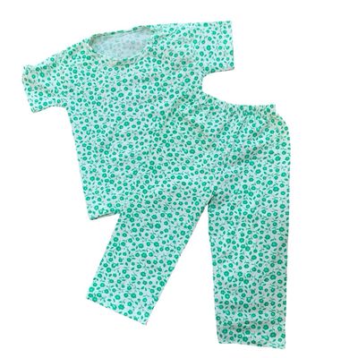 White Green Top &amp; Bottom Set (1-2 Year)