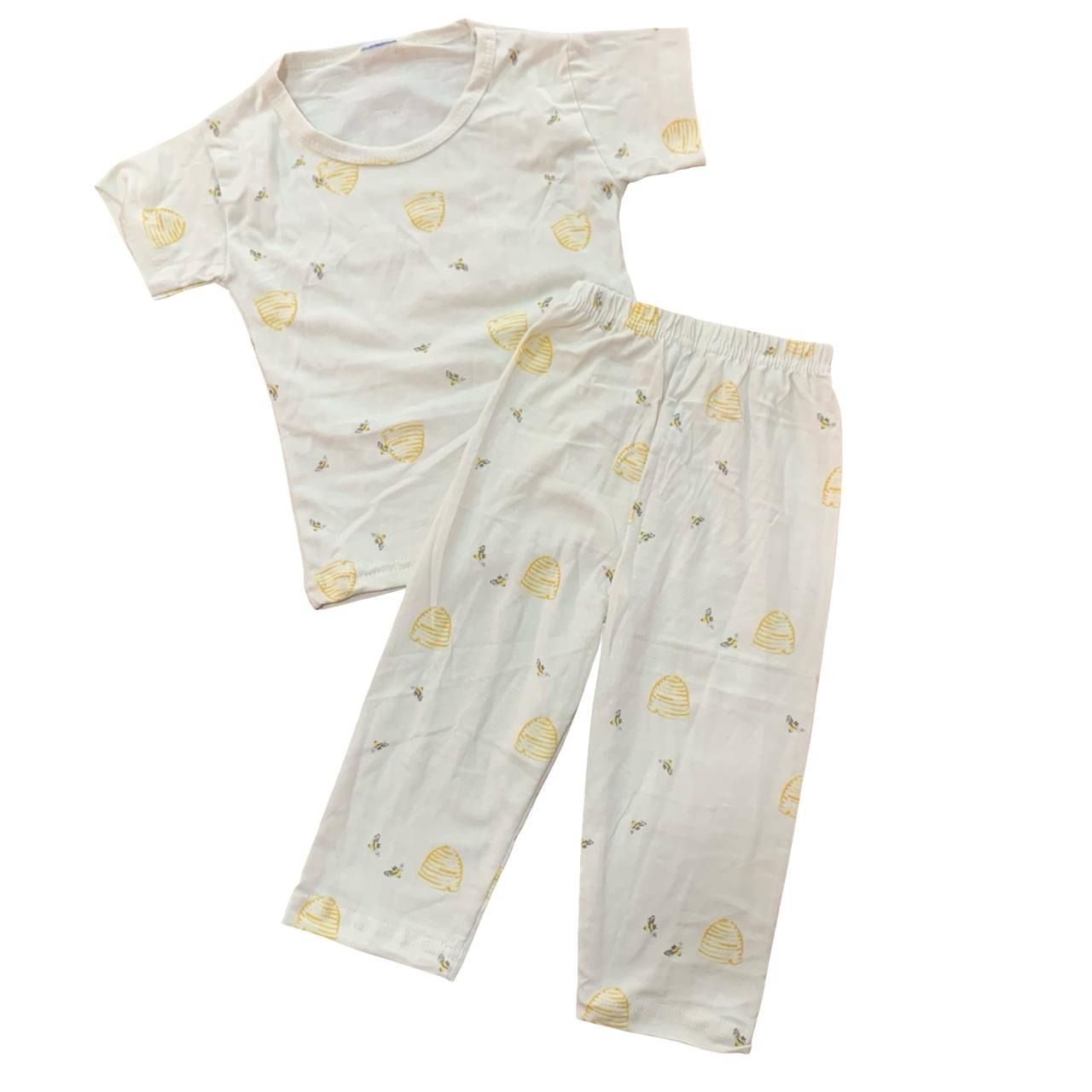 White Yellow Top &amp; Bottom Set (1-2 Year)