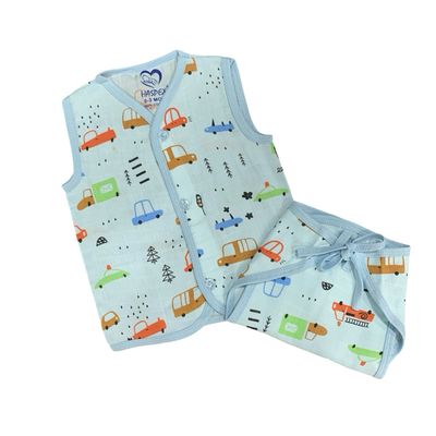 Blue World Muslin Jabla Nappy Set (Newborn -3 Months)