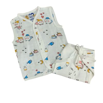 Kitty Muslin Jabla Nappy Set (Newborn -3 Months)