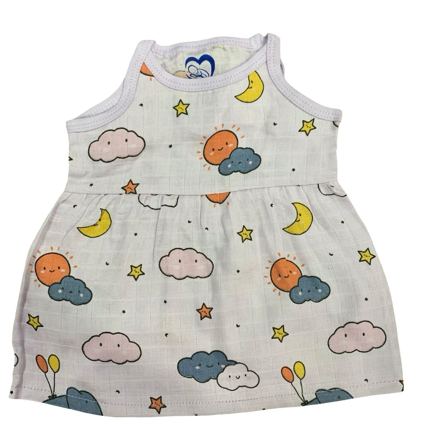 Clouds Frock ( New Born-6 Months)