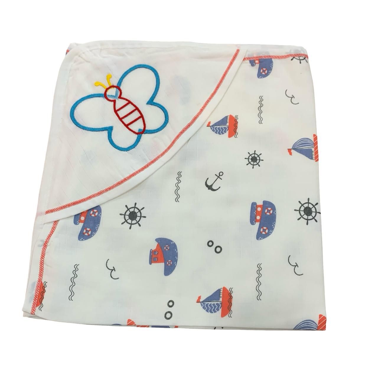 2 . Hooded towel with embroidery  (70*70 cm)