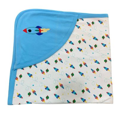 Blue Rocket Interlock Hooded towel with embroidery (70*70 cm)