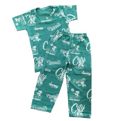Green White Top &amp; Bottom Set (1-2 Year)