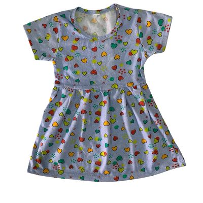 Blue Hearts Frock (6 Months- 4 Year)