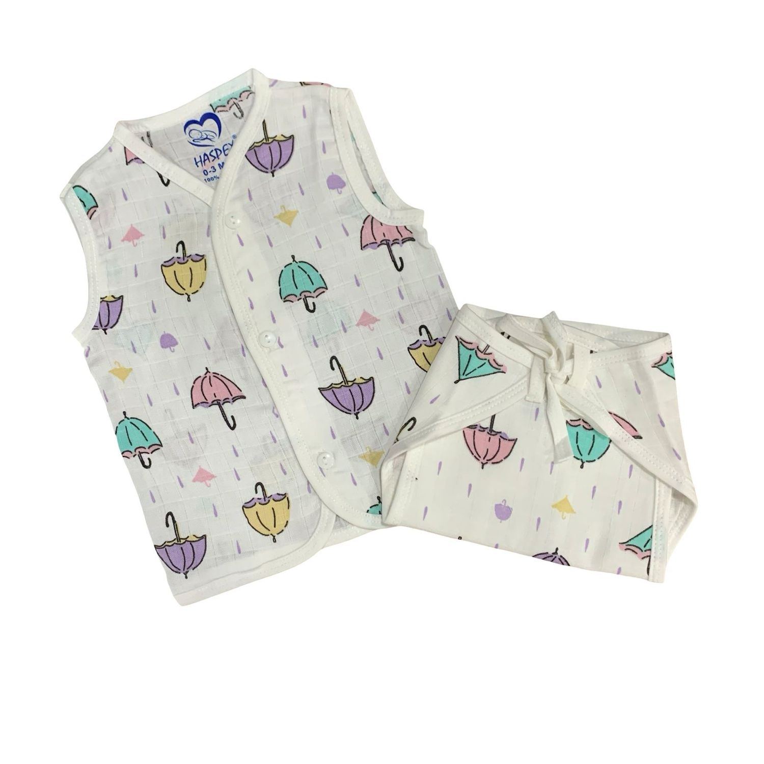 Umbrella Muslin Jabla Nappy Set (Newborn -3 Months)