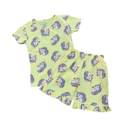 Yellow colour shorts Set (2-8 Years)