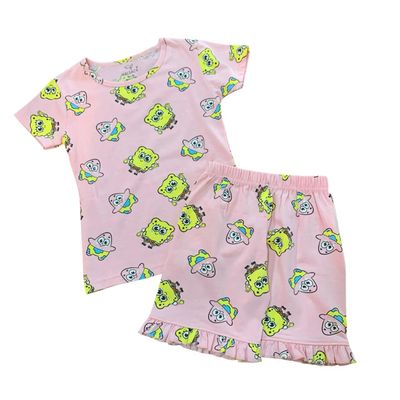 Pink Sponge Bob Shorts Set (2-8 Years)