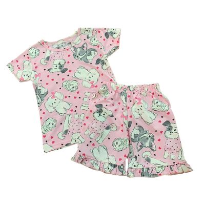 Pink Doggy Shorts Set (2-8 Years)
